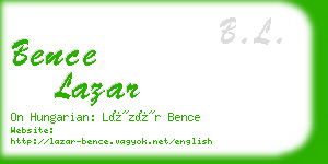 bence lazar business card